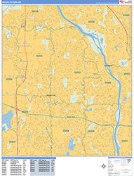 Brooklyn Park Wall Map Basic Style 2026